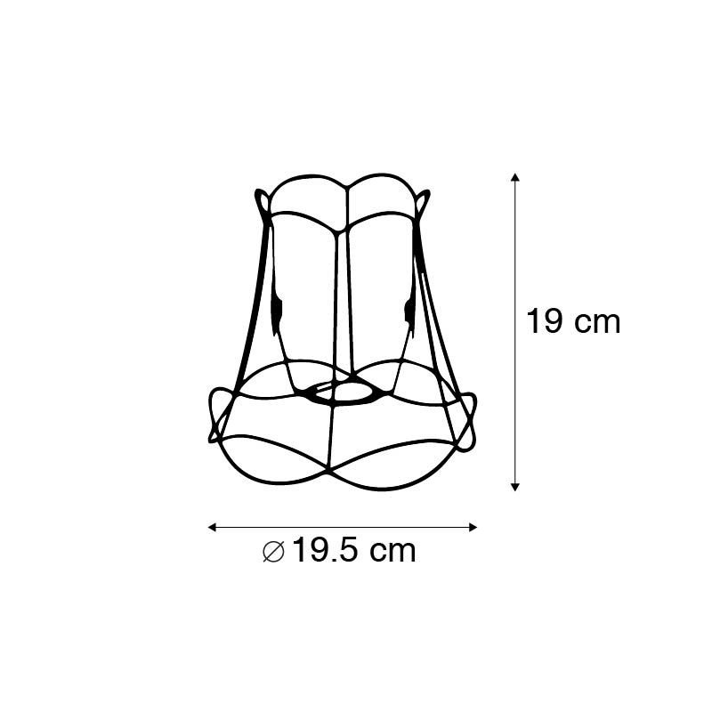 Metalen lampenkap zwart 20/19 - Granny Frame