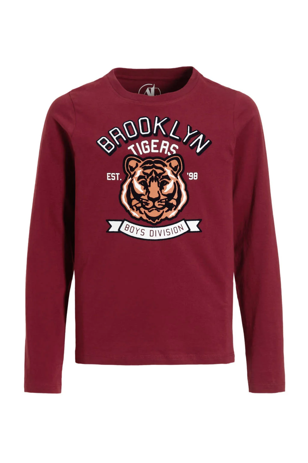 anytime longsleeve met printopdruk rood