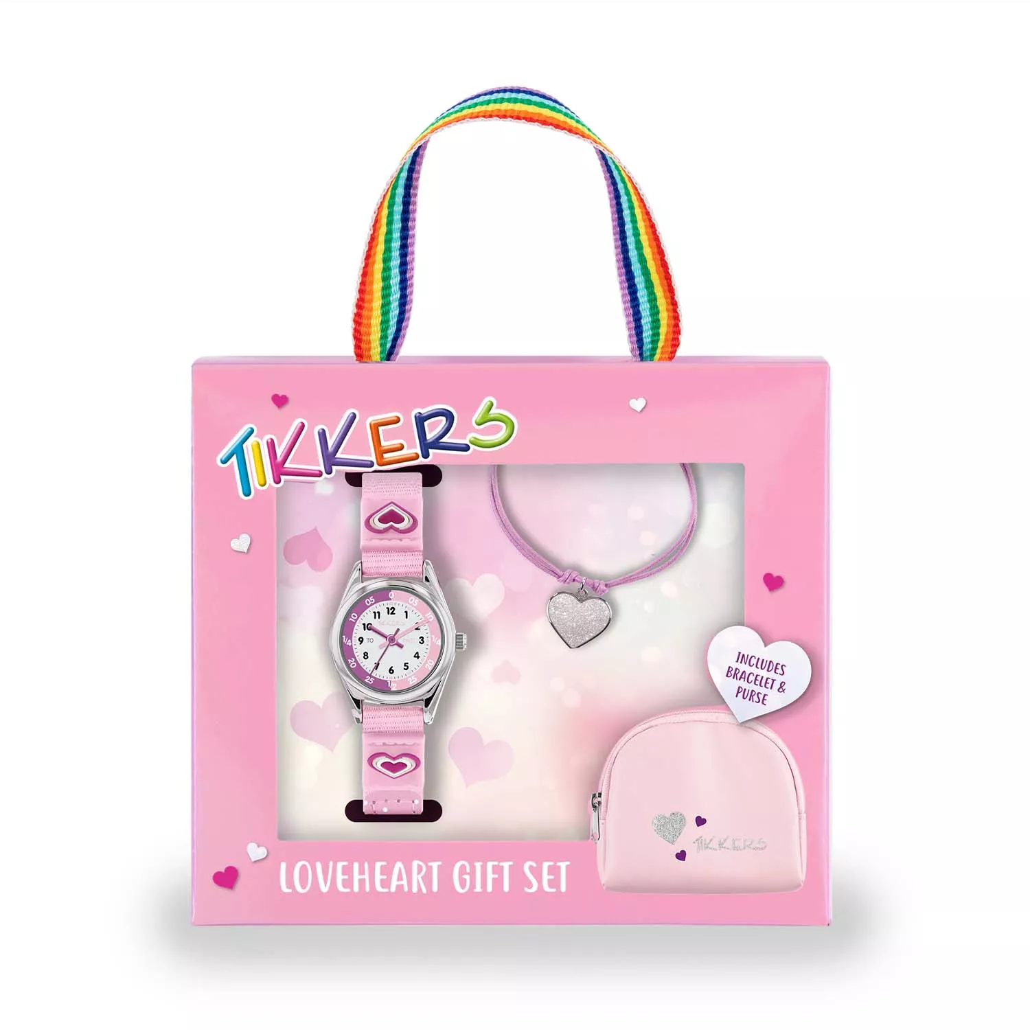 Tikkers Pink børneur Gavesæt ATK1031