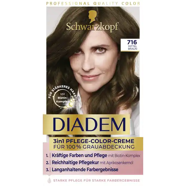 3in1 Pflege-Color-Creme 716 Mittelbraun