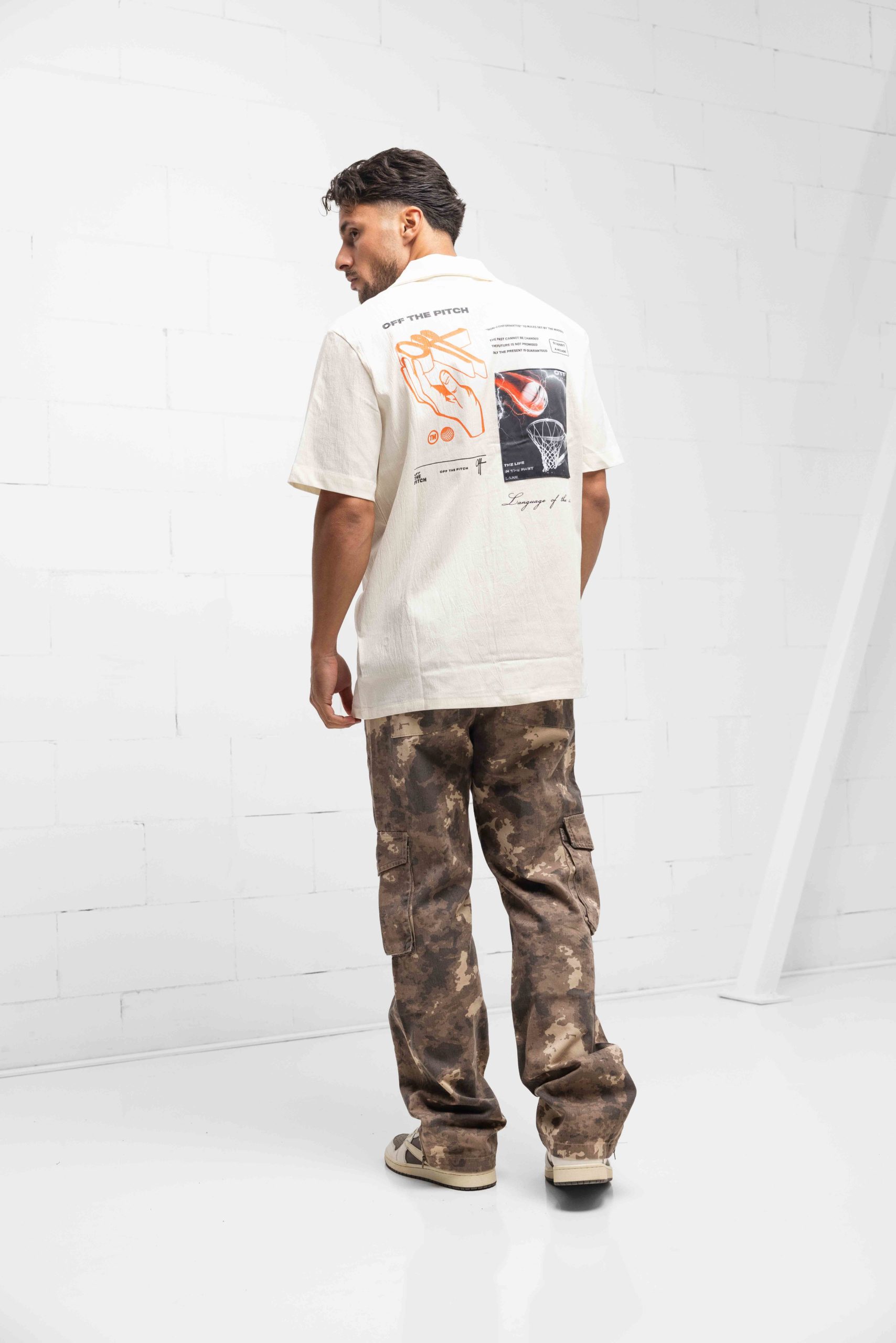 Off The Pitch Spartan Shirt Heren Gebroken Wit
