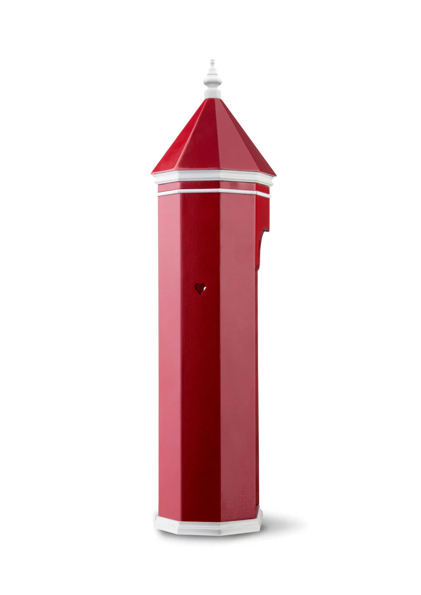 Kay Bojesen  Frederik 10 Skilderhus, rød/hvid - H36 cm.