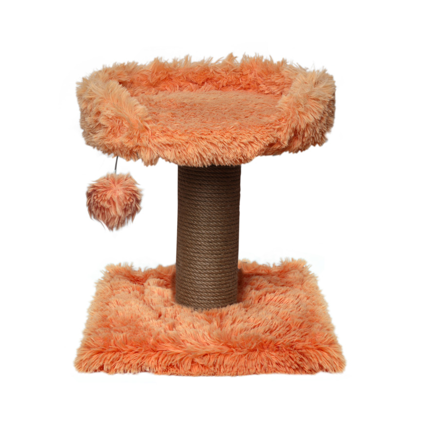 Arranhador Catshion Flora com Cama Cor de Pêssego para Gatos