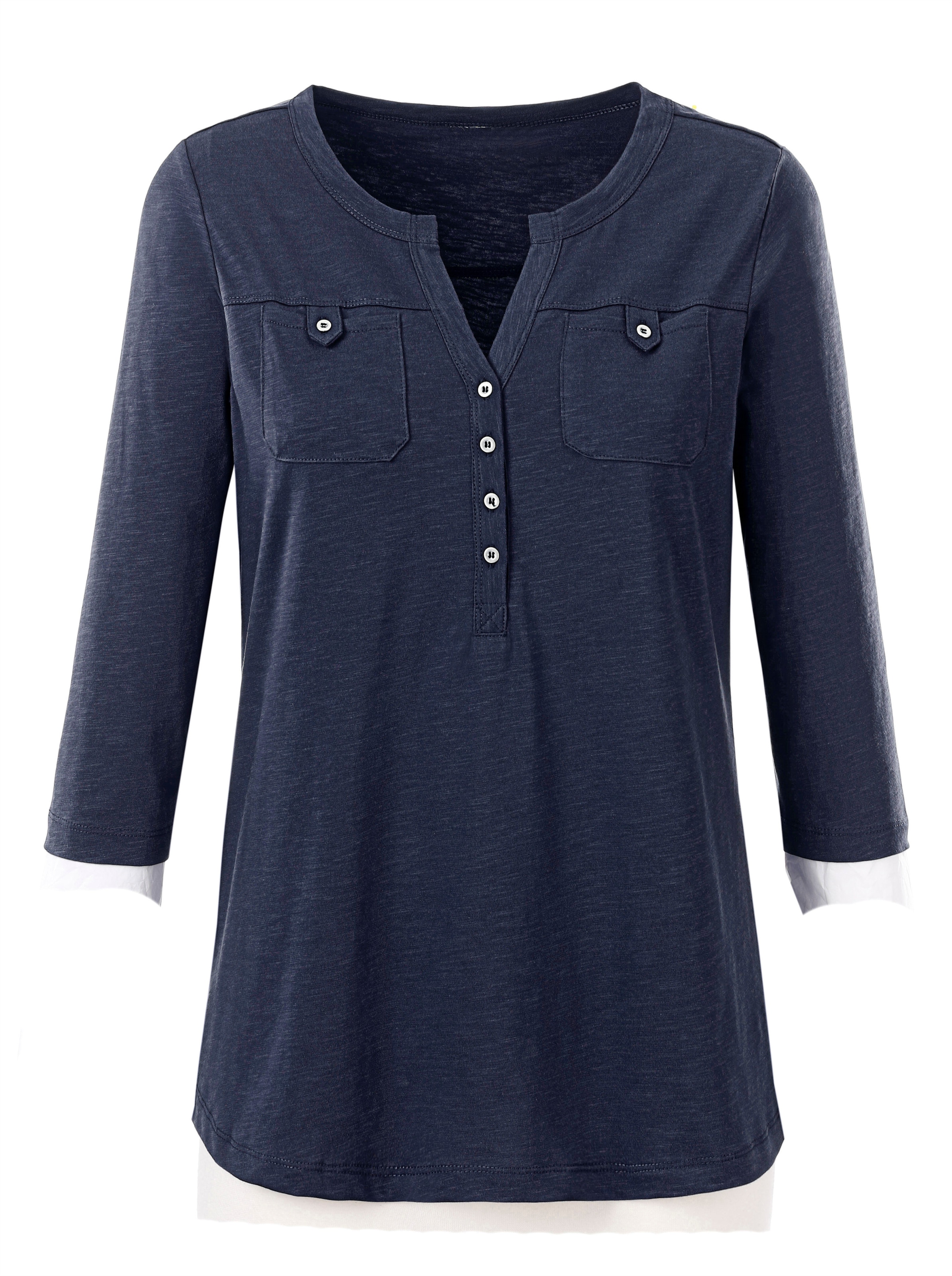 Rundhalsshirt in marine