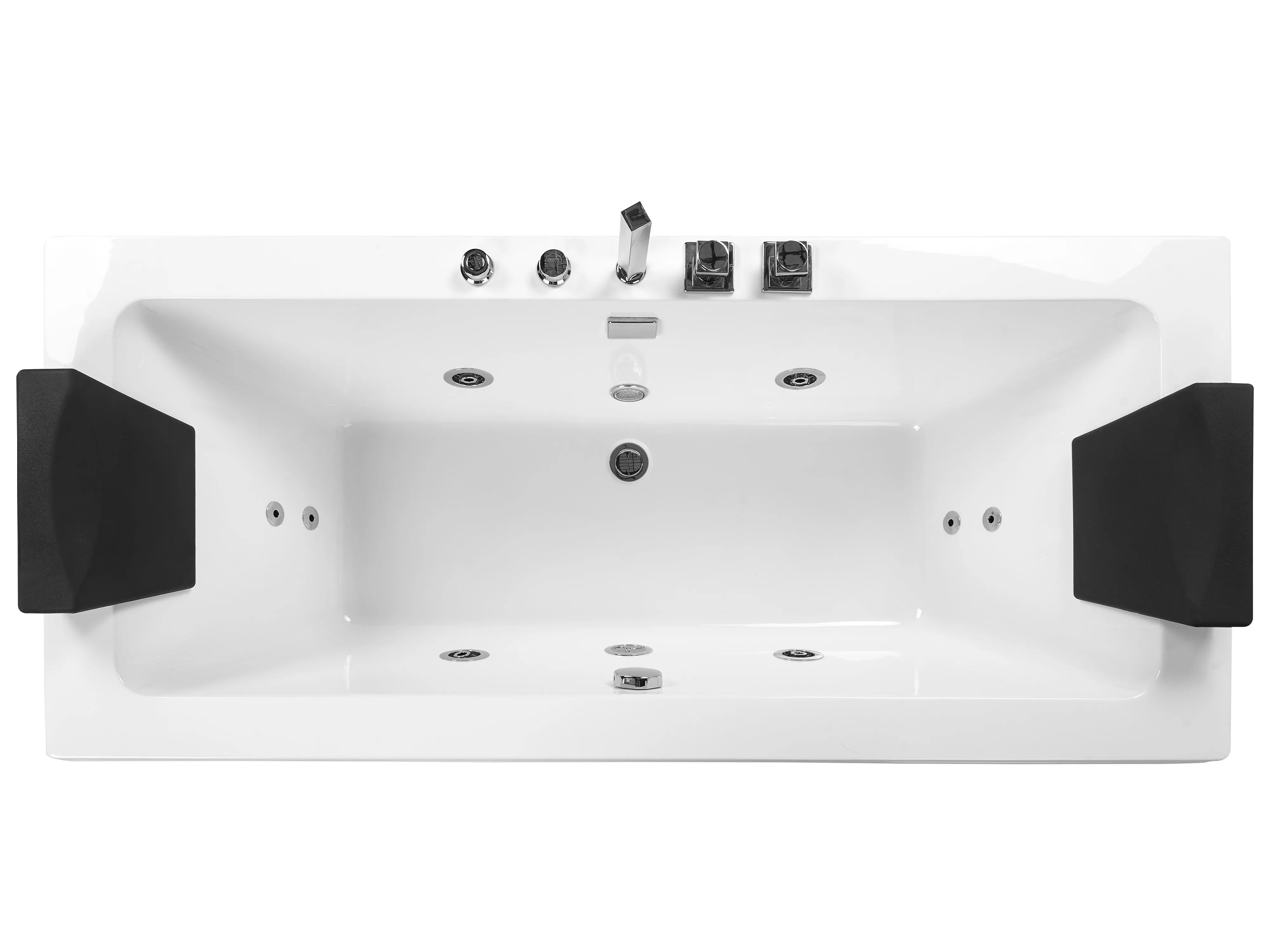 Hoek bubbelbad met LED GALLEY 170 x 75 cm Wit