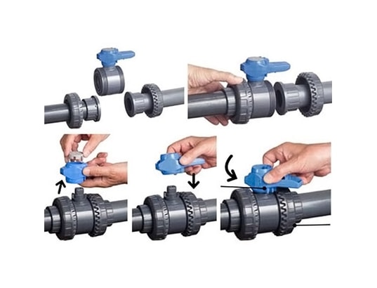 FIP - Vanne pvc double union à coller 75mm - vib75c