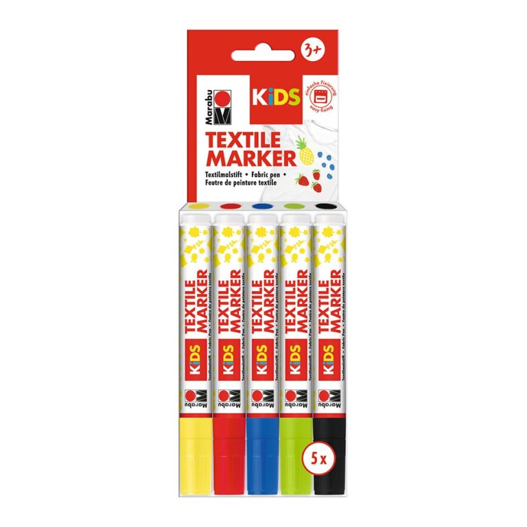 Marabu Textil Stoffmalstift, Set Kinder