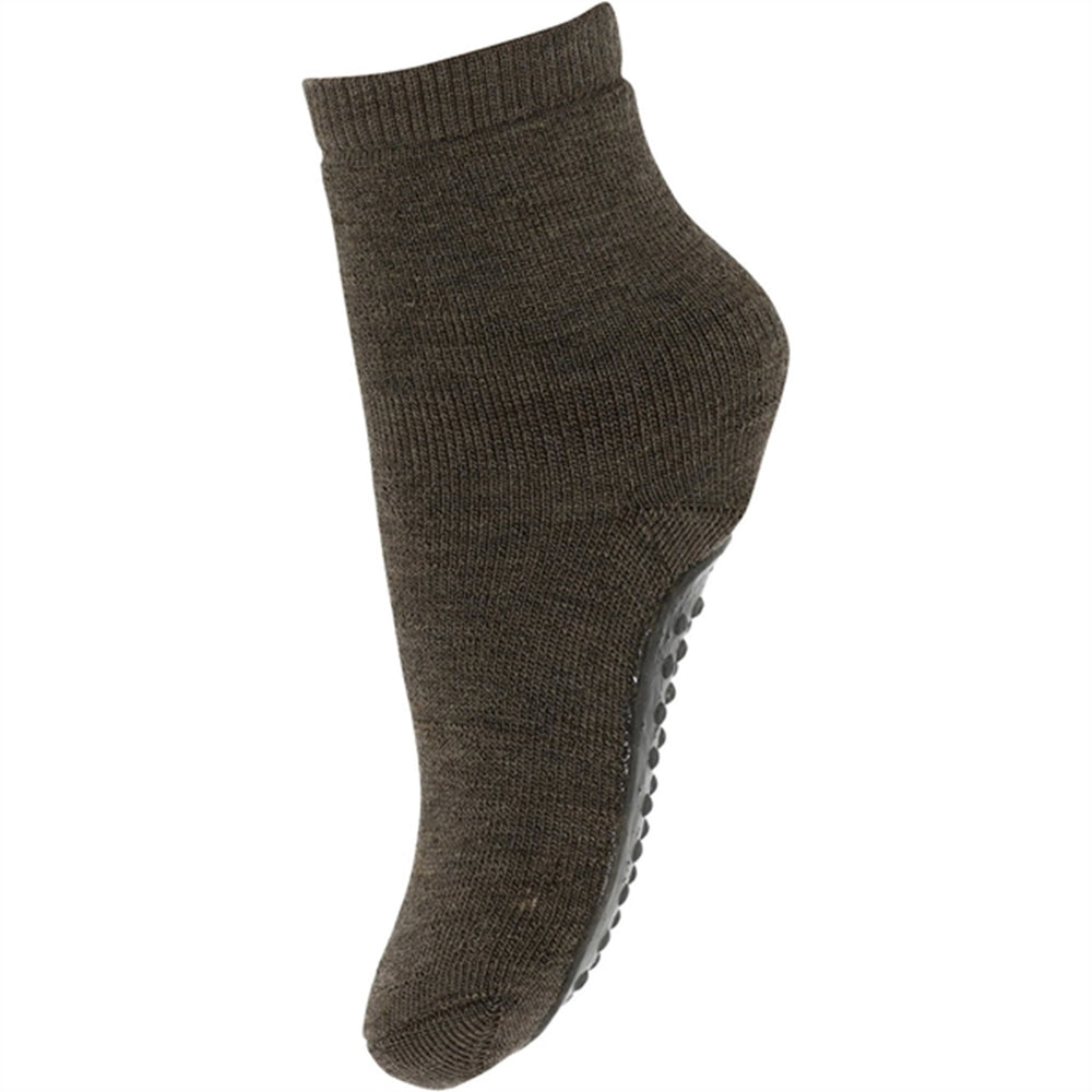 MP 7951 Uld Anstislip Strømper Brown Melange