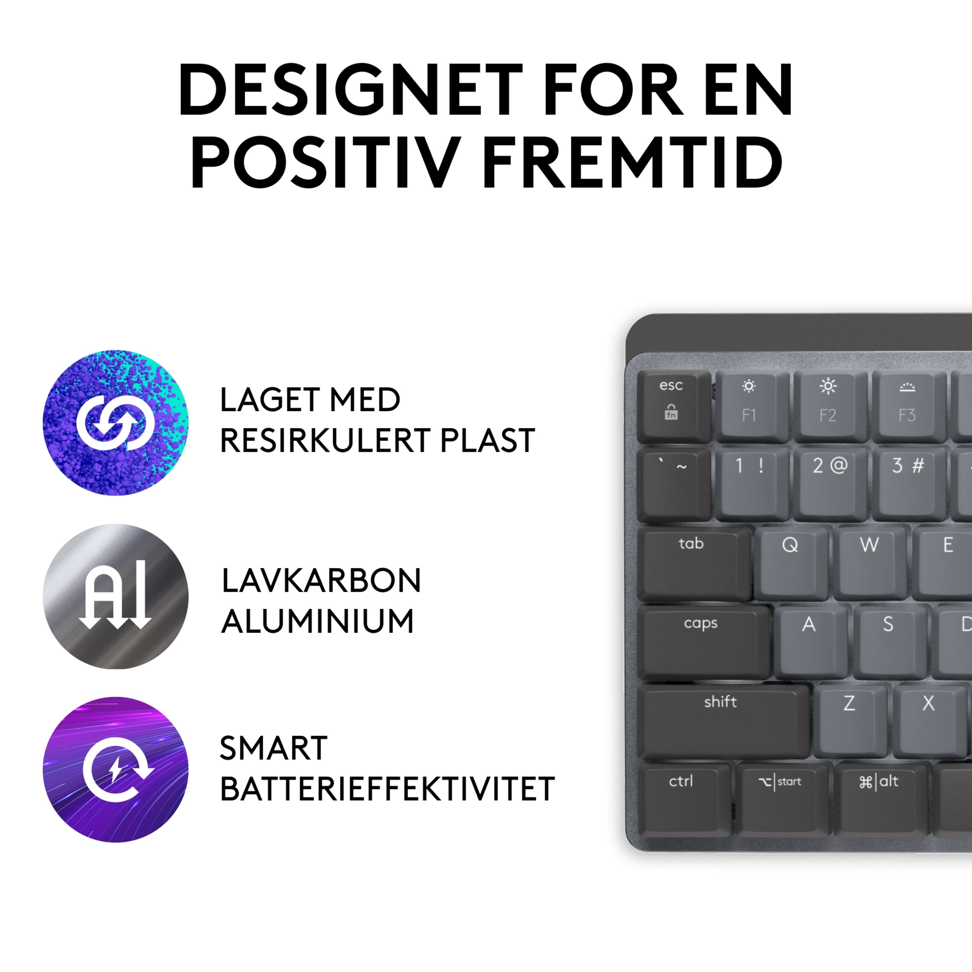 Logitech Mx Mechanical Mekanisk tastatur Brown Tactile Quiet