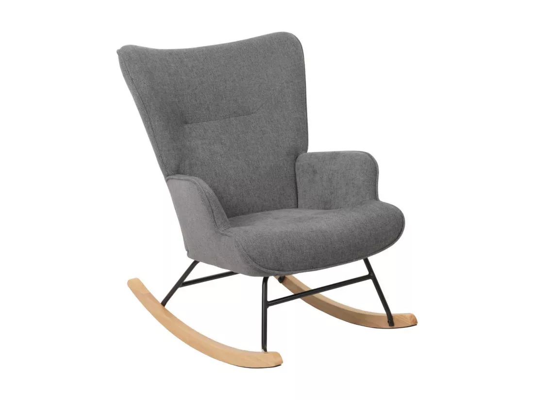 Chaise à bascule MCW-N14, gris foncé