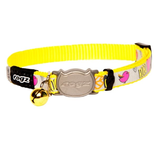 Kattehalsbånd Rogz Reflectocat Dayglo Bird 11mm/20-31cm