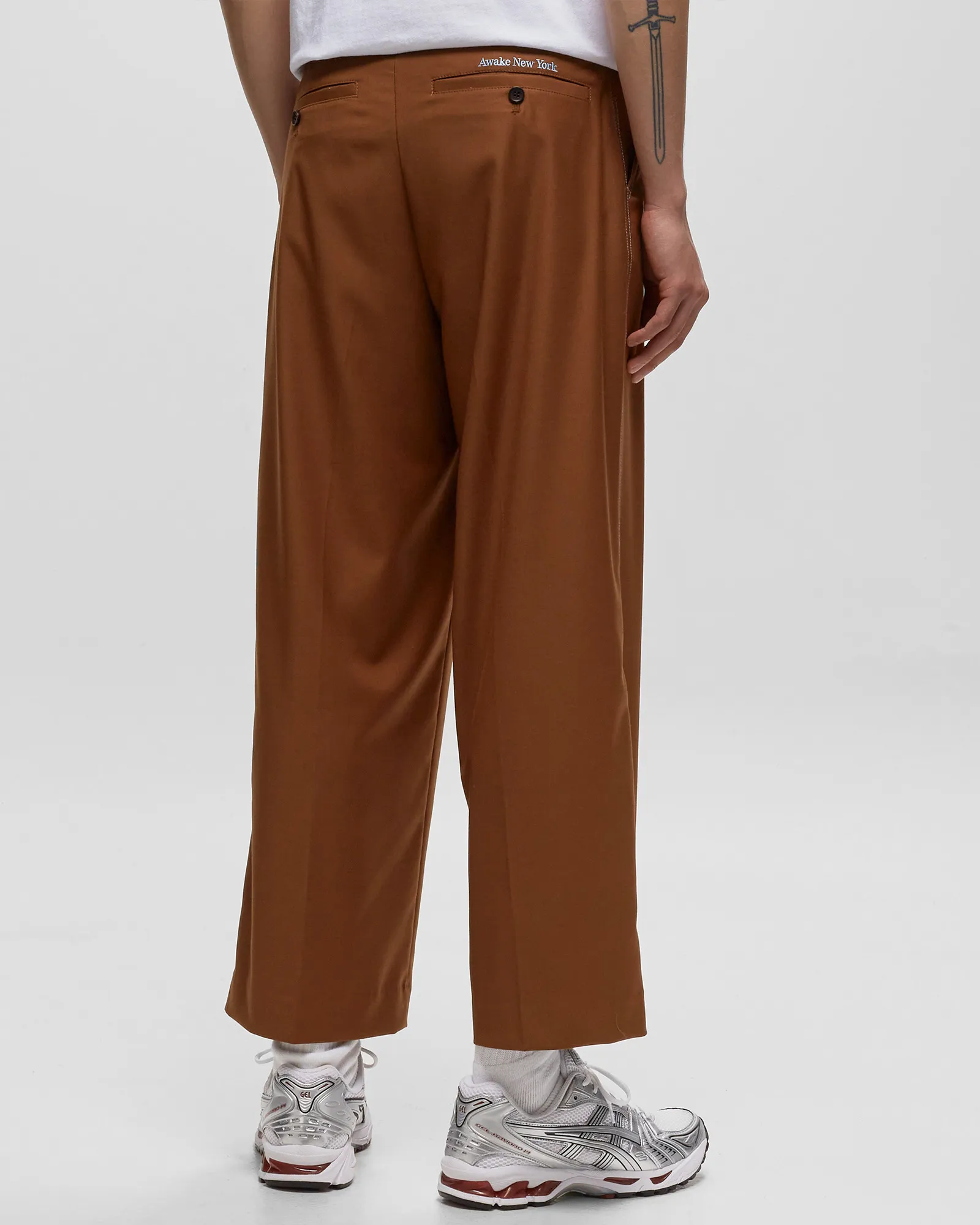Awake LIGHTWEIGHT WOOL ELASTICATED WOVEN PANT