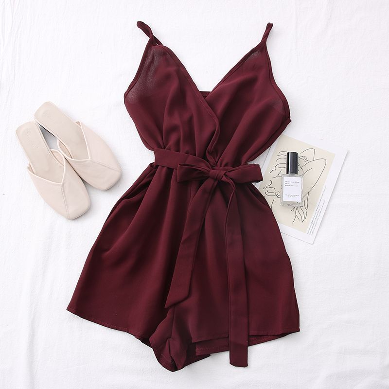 Babique - Mouwloos wijd playsuit met sjerp