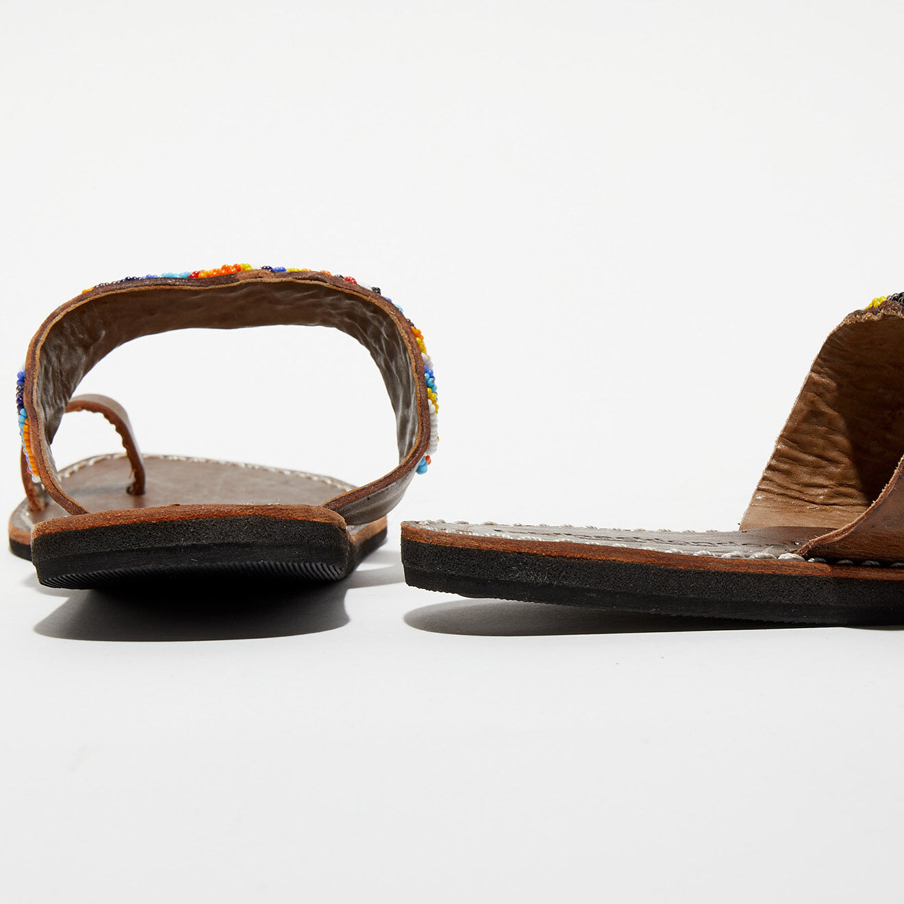 Laidback London Mules en Cuir Mix marron/multicolore