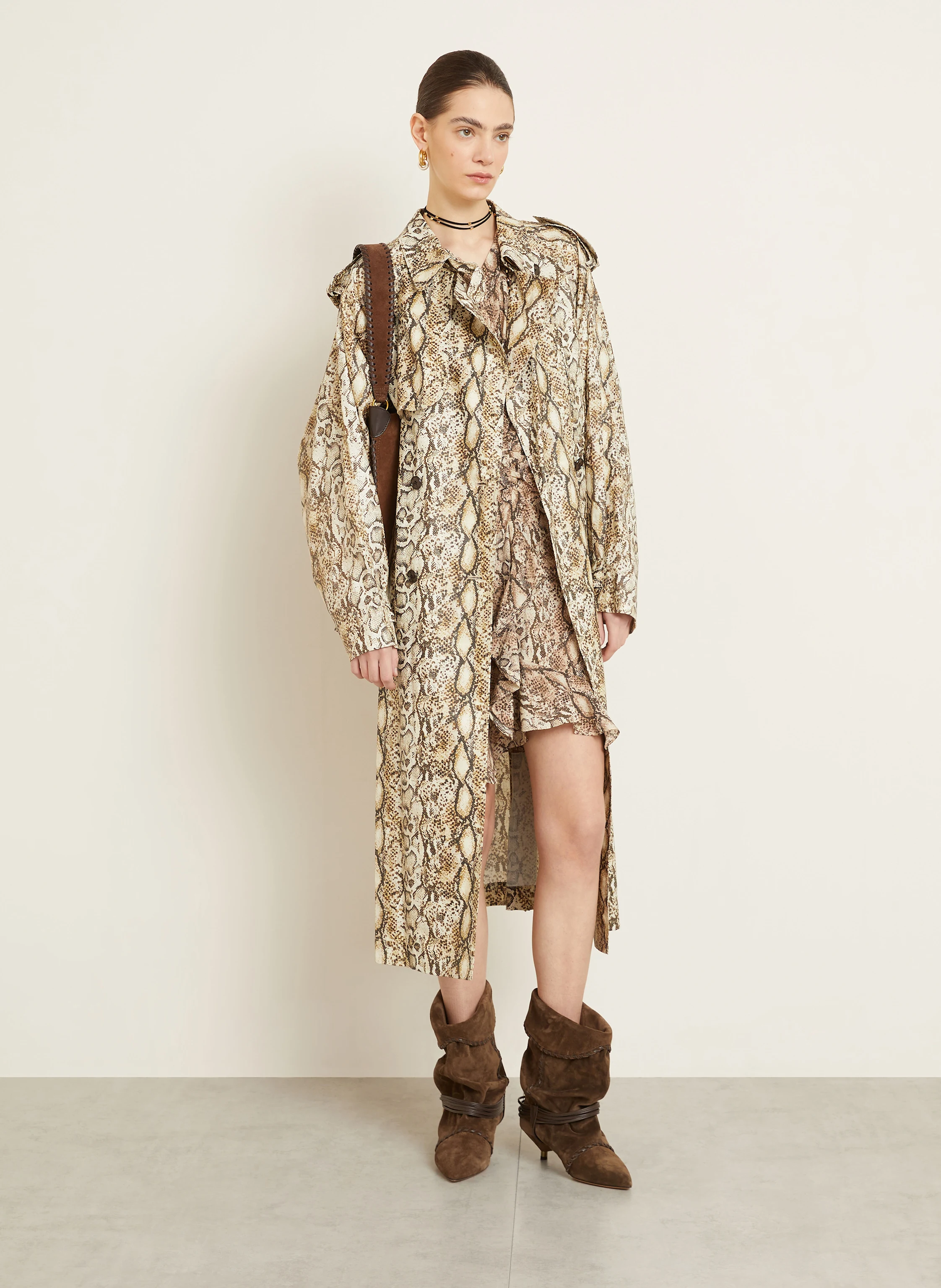 ISABEL MARANT Trenchcoat FREANNE mit Leinen