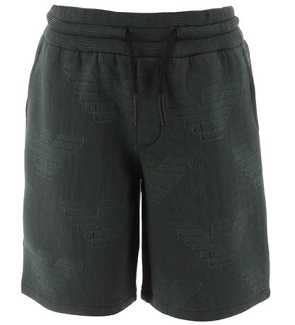 Emporio Armani Shorts -  Grønstribet m. Logoer