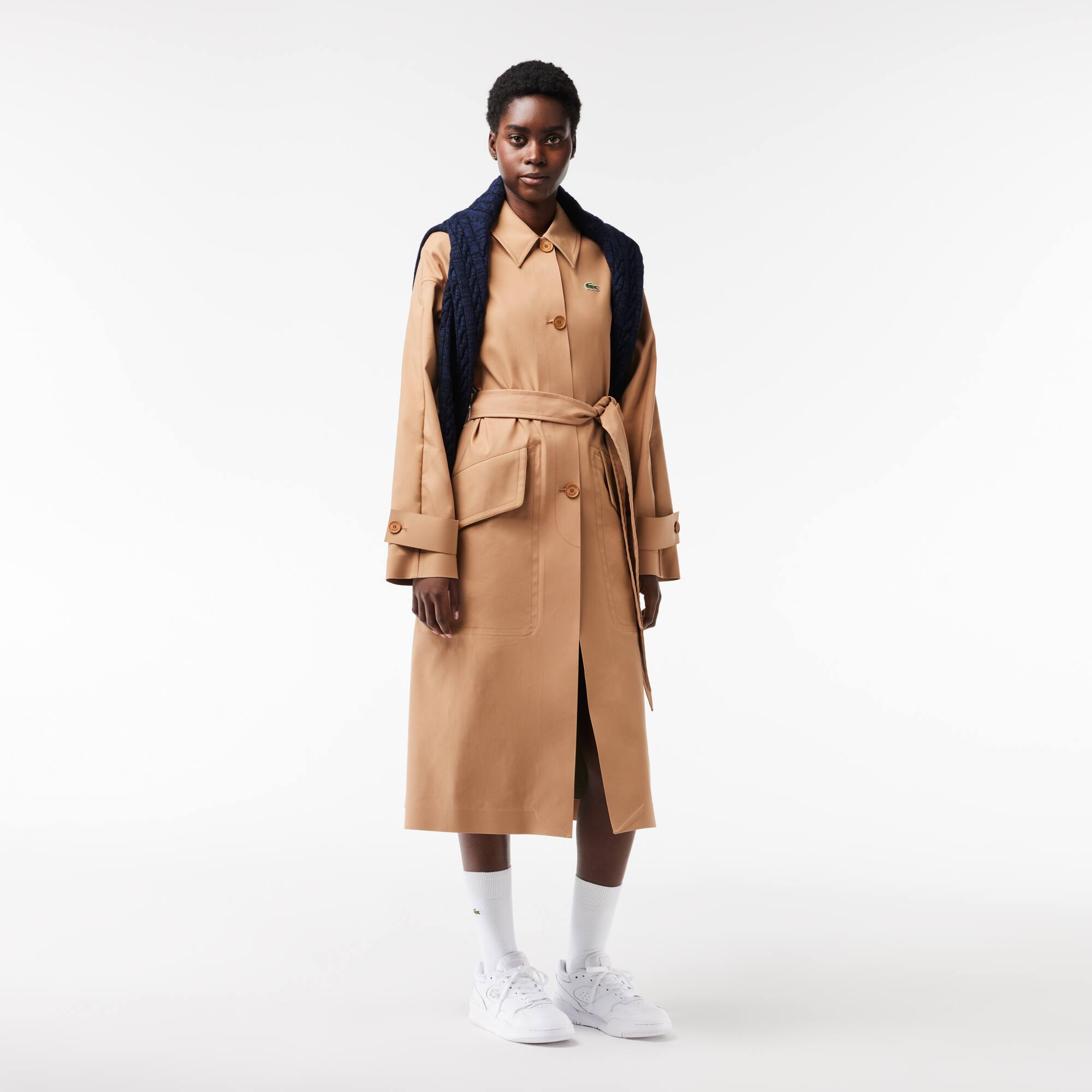 Damen-Sneakers Lineshot aus Leder mit Signatur an der Ferse Sneakers - Weiss - Lacoste - Damen