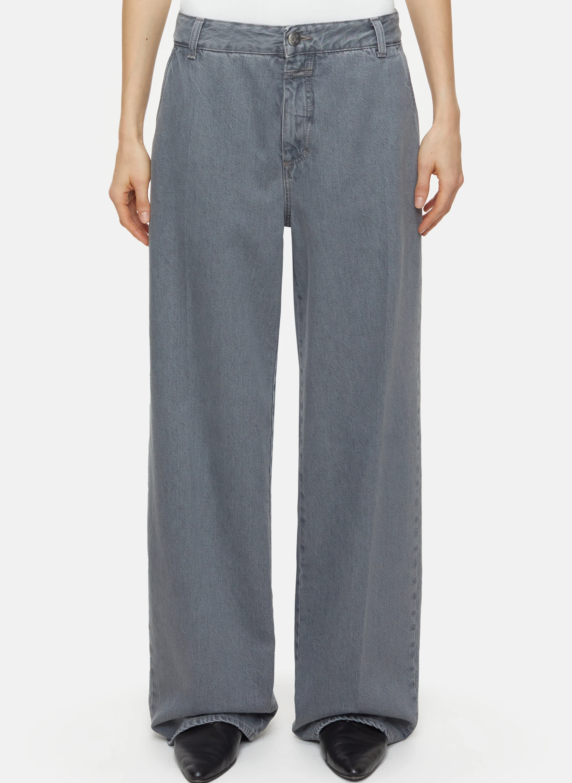 JURDY - Jean droit en coton| Gris