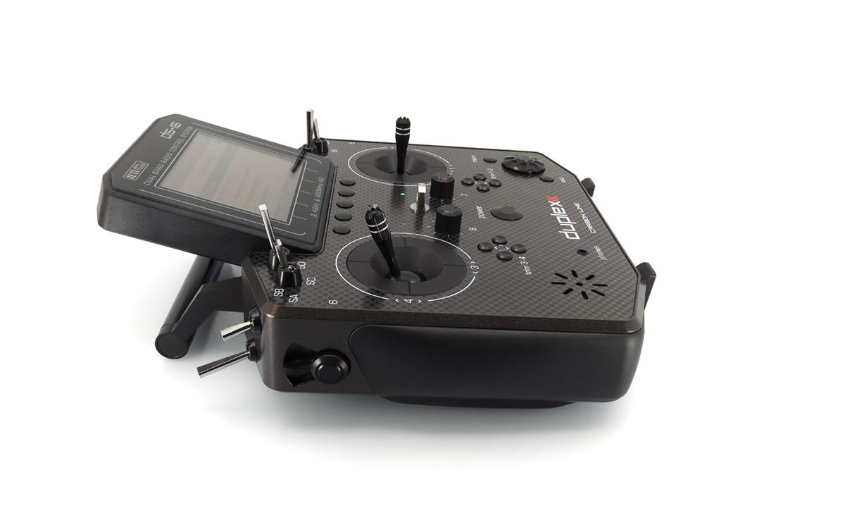 Fernsteuerung DS-16 II Carbon Line Schwarz mit R10 Empfänger<br>Professioneller Jeti Duplex 2.4 GHz Sender
