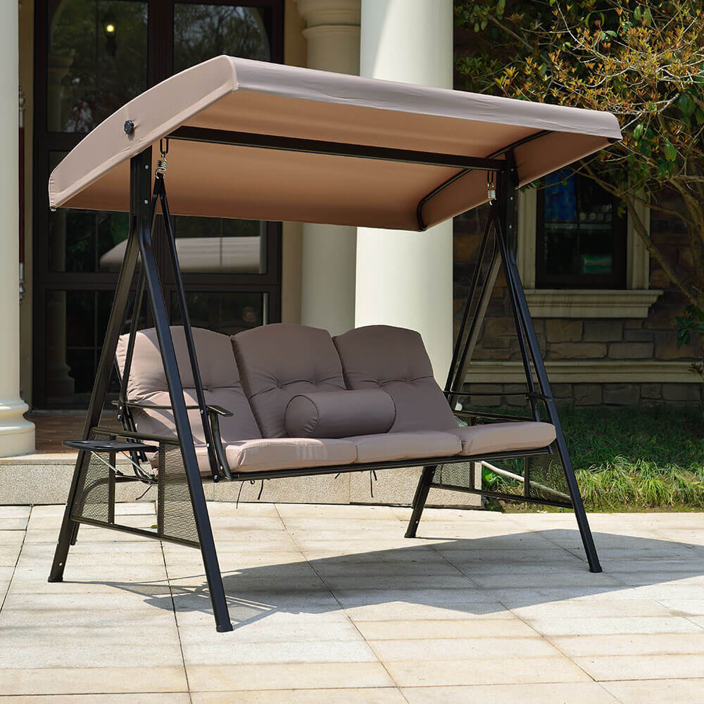 Home Deluxe Hollywoodschaukel DESCANSO - mit Abdeckung - versch. Ausführungen