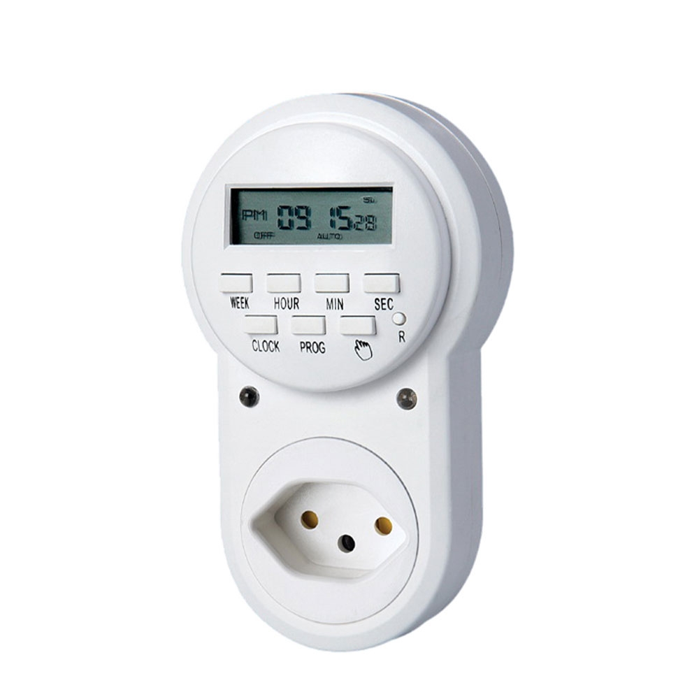 Digitale Zeitschaltuhr Steckdosen Adapter Schweiz 3-polig (04.2010) - Weiss