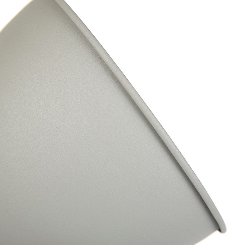 Industriële vloerlamp op houten tripod met grijze kap - Laos