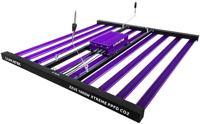 Weedness Lumatek LED ZEUS 1000 Watt Xtreme PPFD CO2 - LED Panel Pflanzenlampe Vollspektrum Growbox Grow Light Pflanzenlicht Zimmerpflanzen