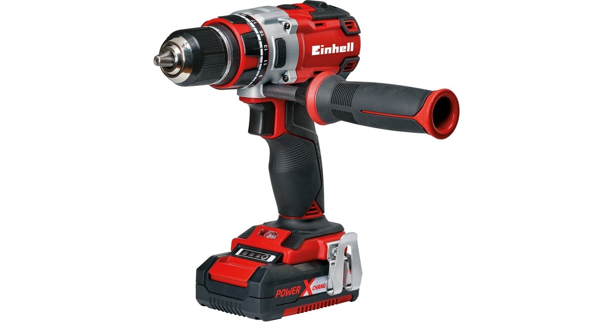 EINHELLAccu schroefboormachine TE-CD 18 Li BL schroeftol  (Rood/zwart, Koffer, oplader en 2 accu's inbegrepen)
