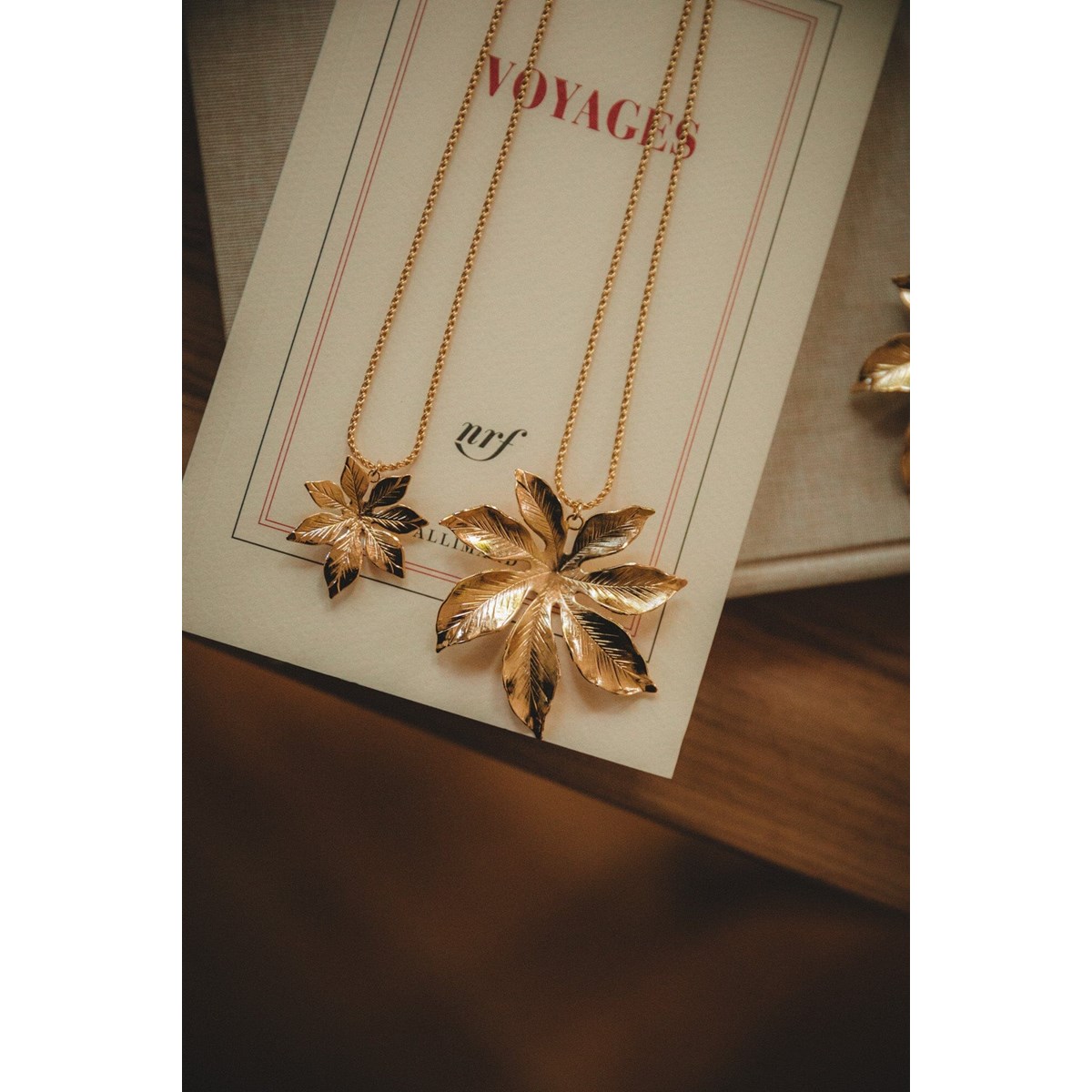 collier fleur doré à l'or fin - CHLORIS