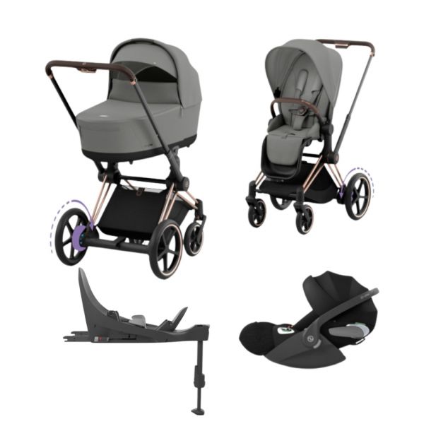 Cybex E-Priam 4 Kinderwagen Set 4-in-1 - Sepia Black