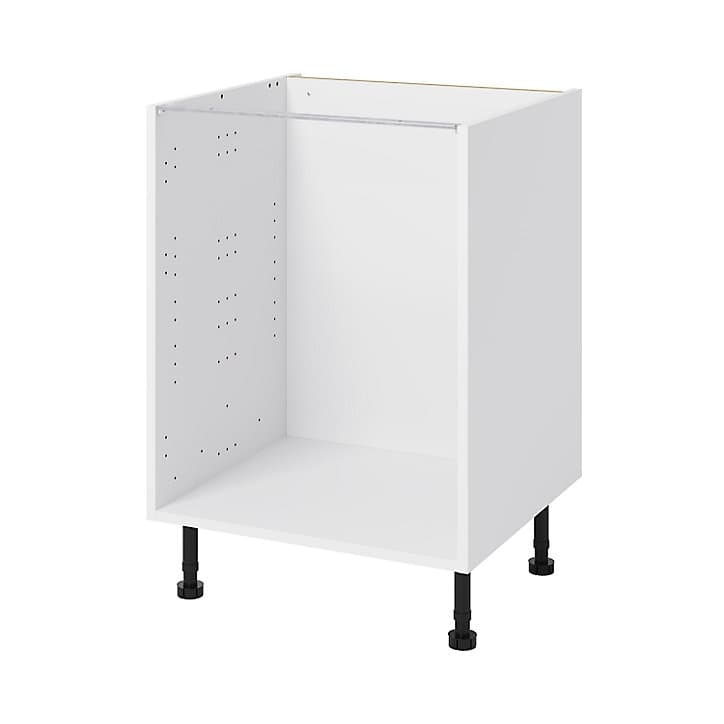Caisson bas de cuisine Caraway GoodHome blanc H. 72 cm x L. 60 cm