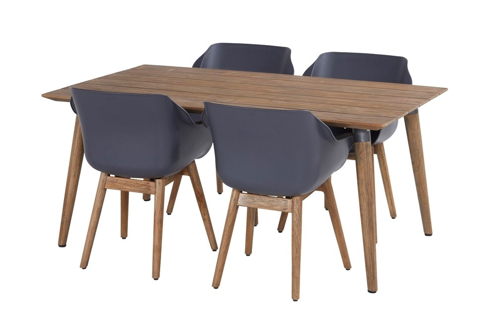 Hartman Sophie Studio Teak Tuinstoel - Set van 2 - Donkergrijs