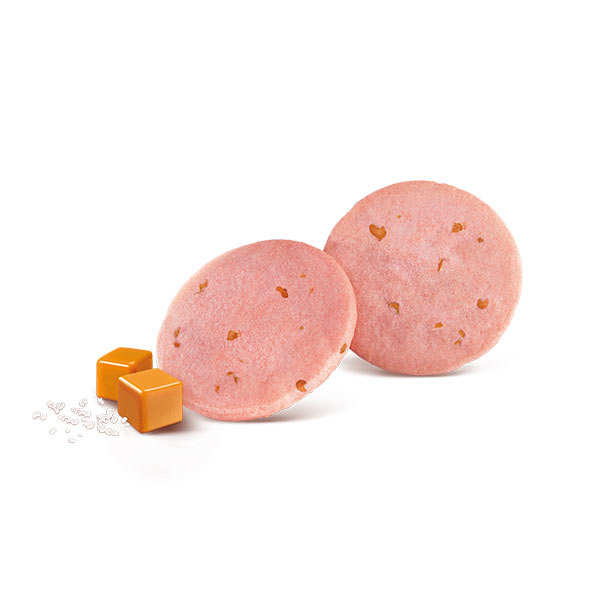 Sablés au biscuit rose au caramel au beurre salé - Maison Fossier