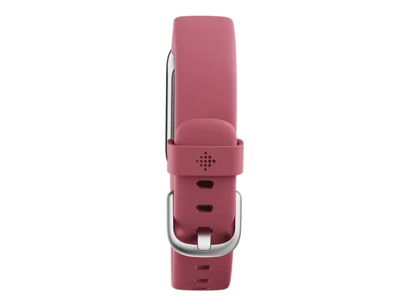 Fitbit Luxe - Platin - aktivitetssporer med bånd - silikone - orkide - båndstørrelse: S/L - Bluetooth