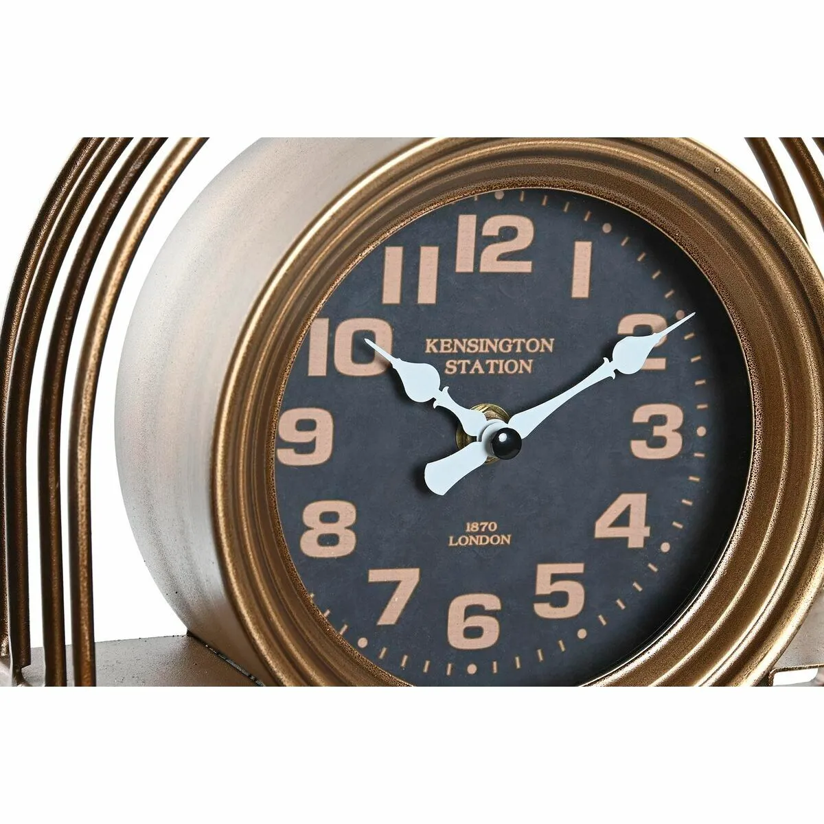 DKD Home Decor Horloge Table DKD Noir Verre Doré