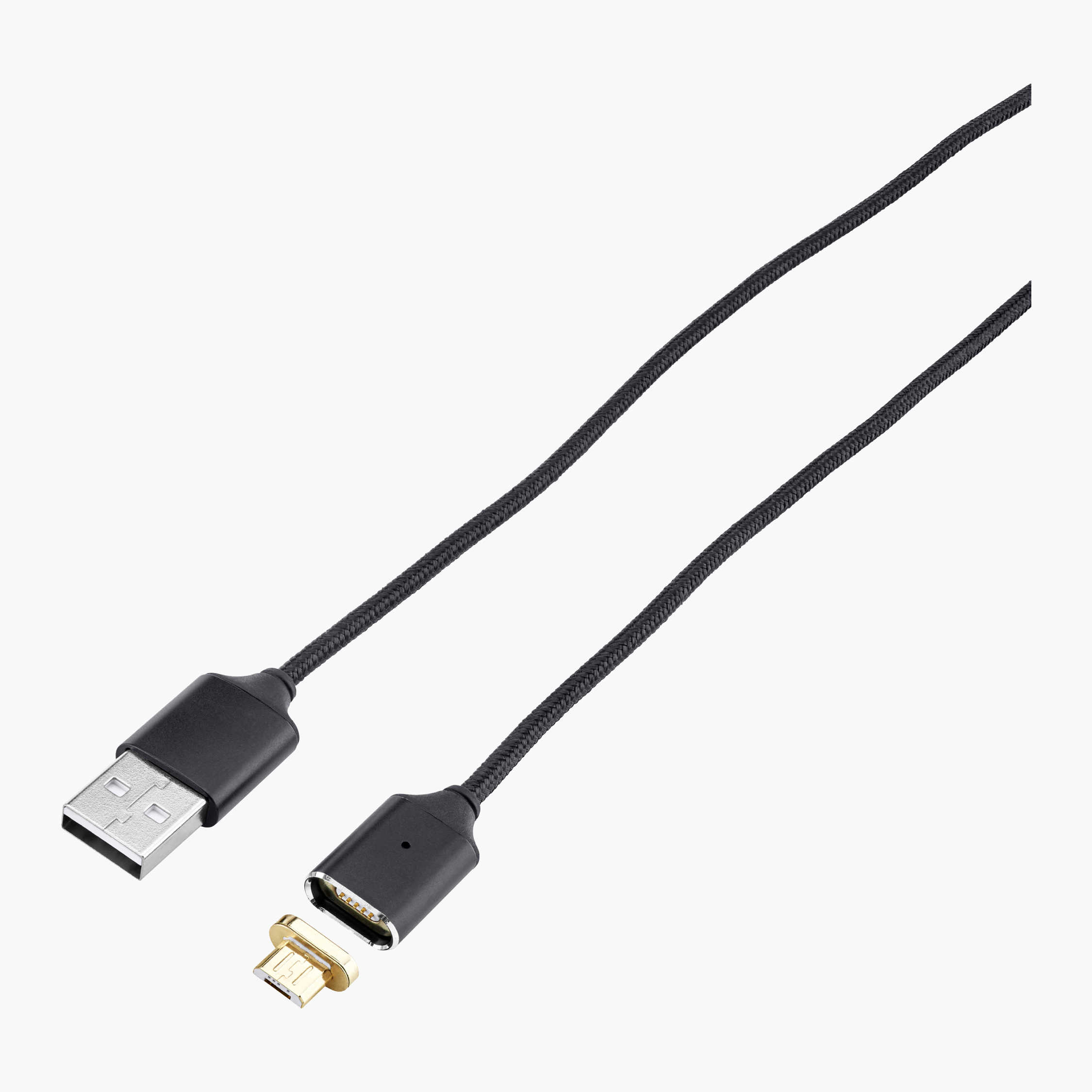 USB-kabel med magnetisk tilkobling, 1 m