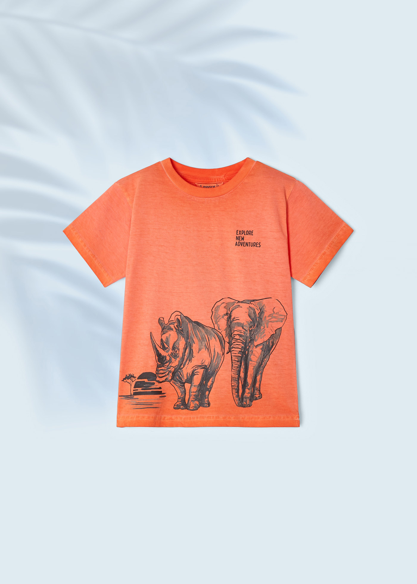 Camiseta de manga curta com estampa para meninos