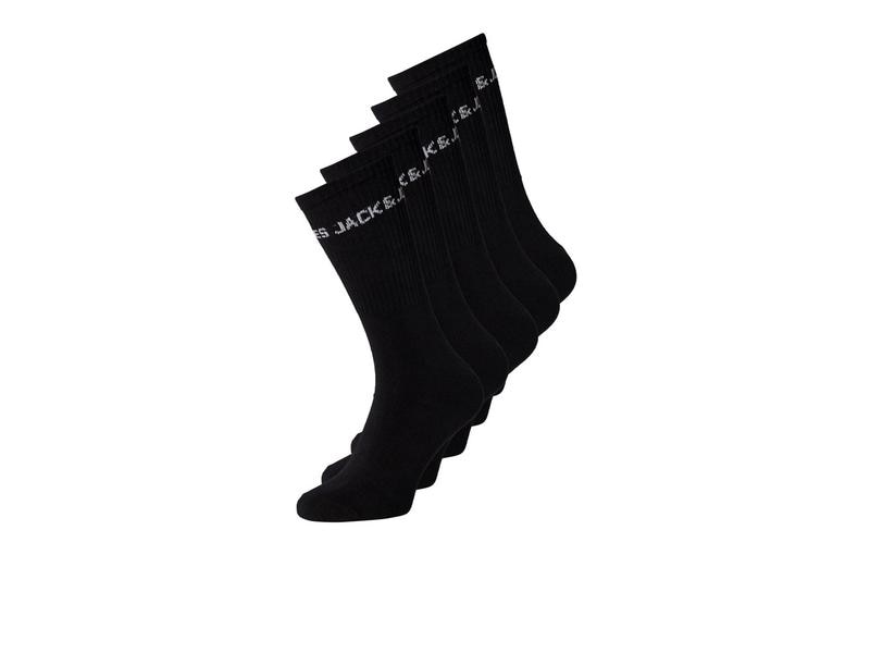 JACK&JONES Herrensocken 5-er Pack, Schwarz, 39 - 45 Herren Alltagssocken