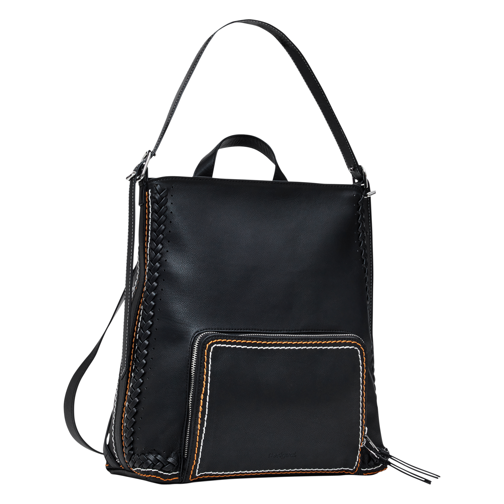 Sac à dos effet cuir | Noir