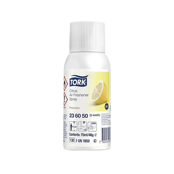 Recharge pour diffuseur de parfum Tork A1 Citron, aérosol de 75 ml