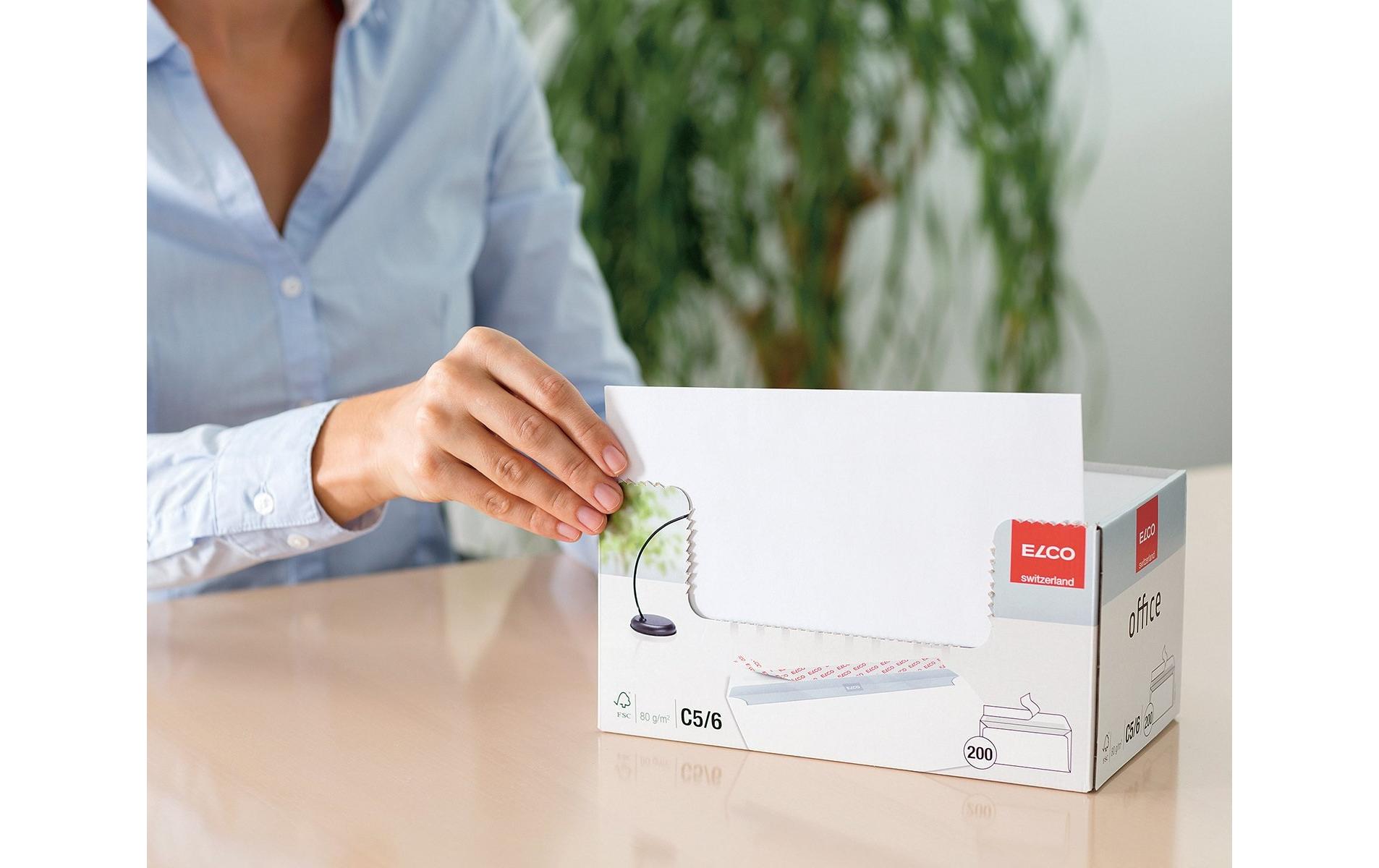 Couvert Office Box C5/6 ohne Fenster, 200 StückKuvert C5/6 in praktischer Entnahme-Box