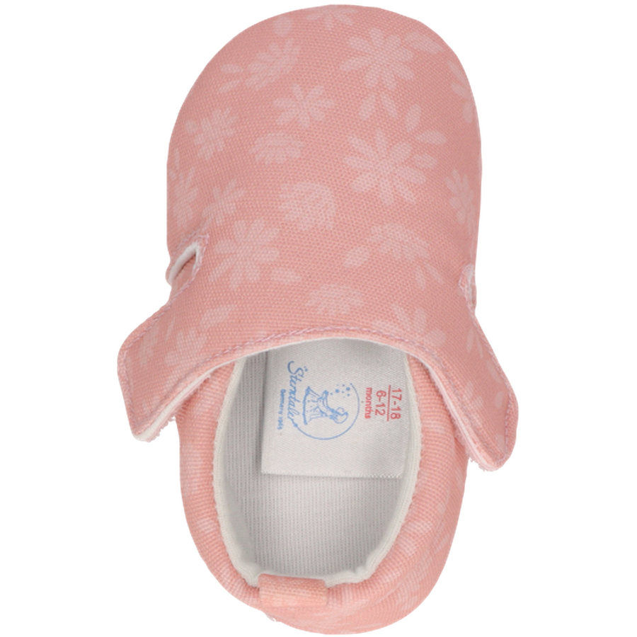 Sterntaler Babykrabbelschuh Blumen mattrosa