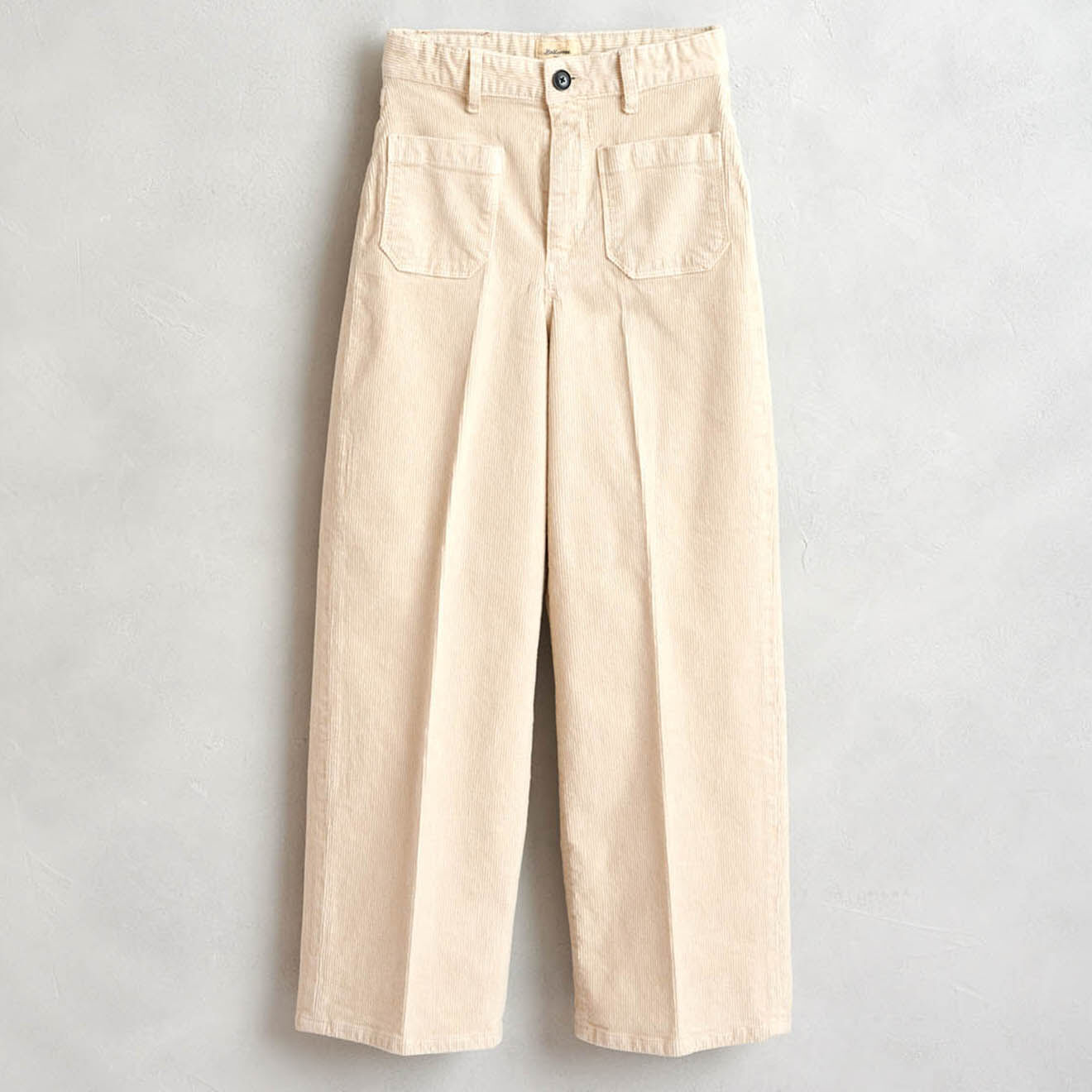 Bellerose Pantalon Pepy en Velours de coton côtelé calcaire