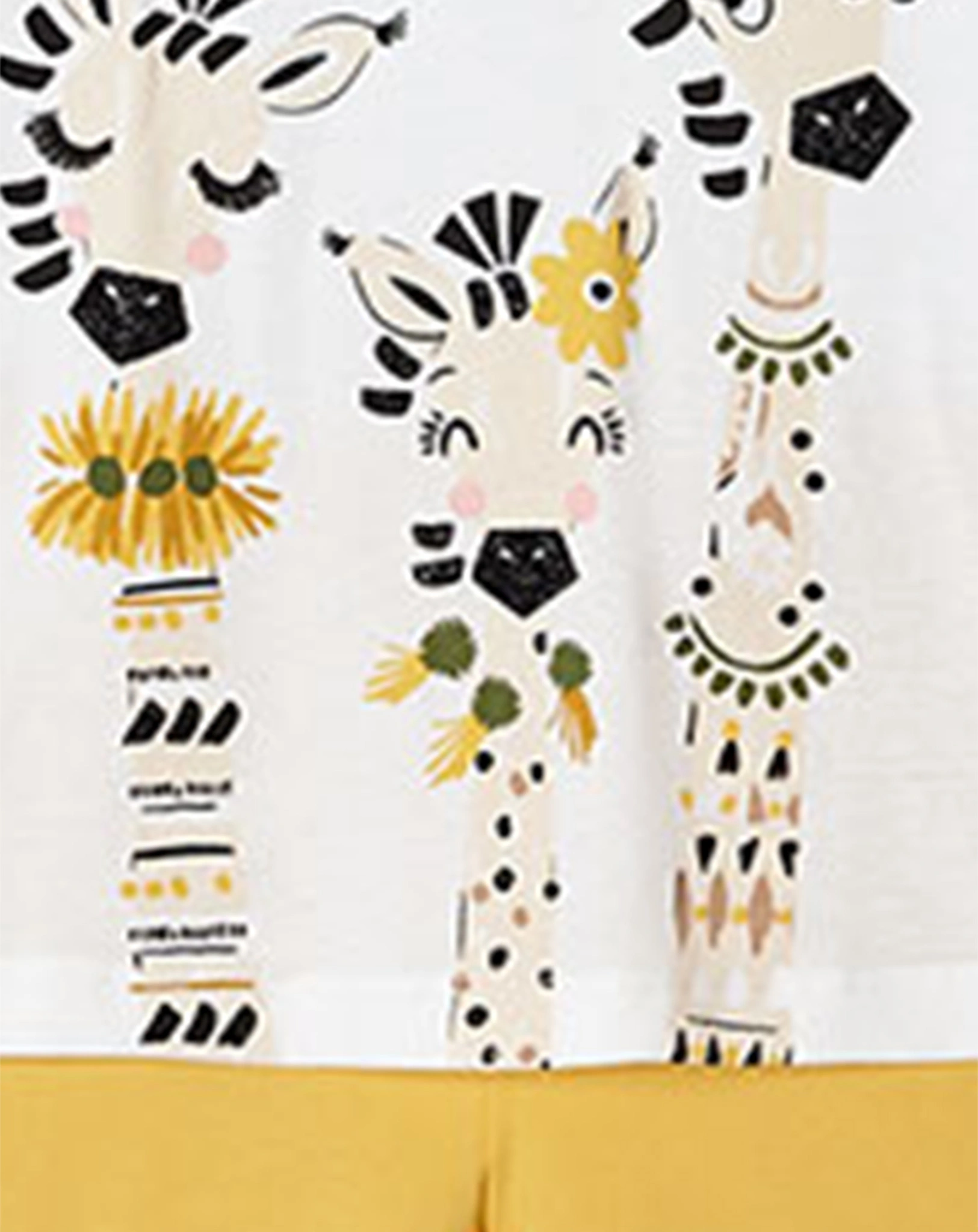 T-Shirt BONGO CAMP mit Leggings in weiß/gelb