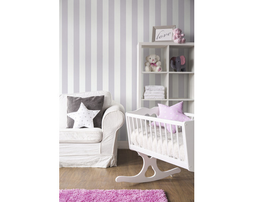 Vliesbehang 38148-4 Little Love blokstrepen beige wit