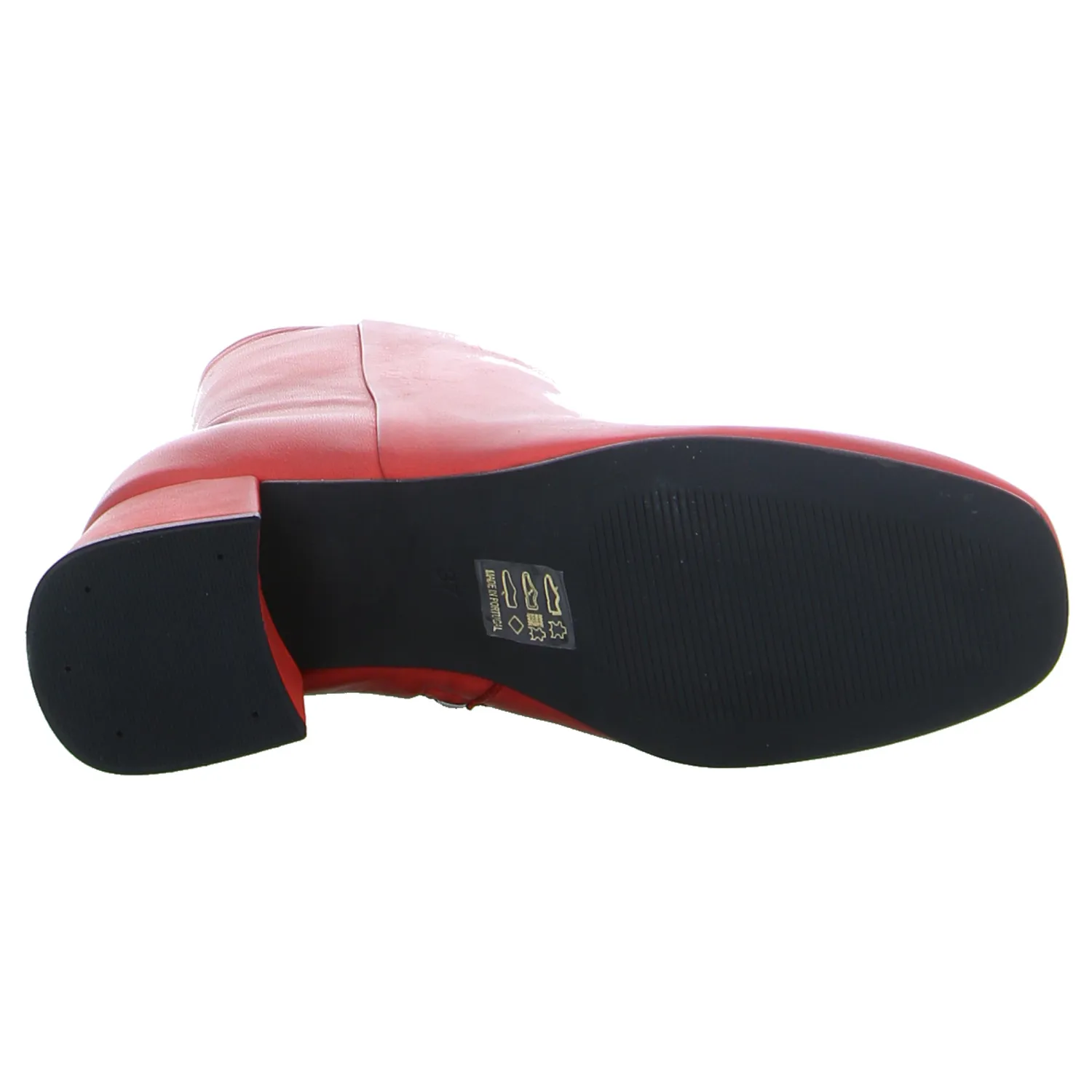 SCHUHENGEL Stiefelette Rot Leder