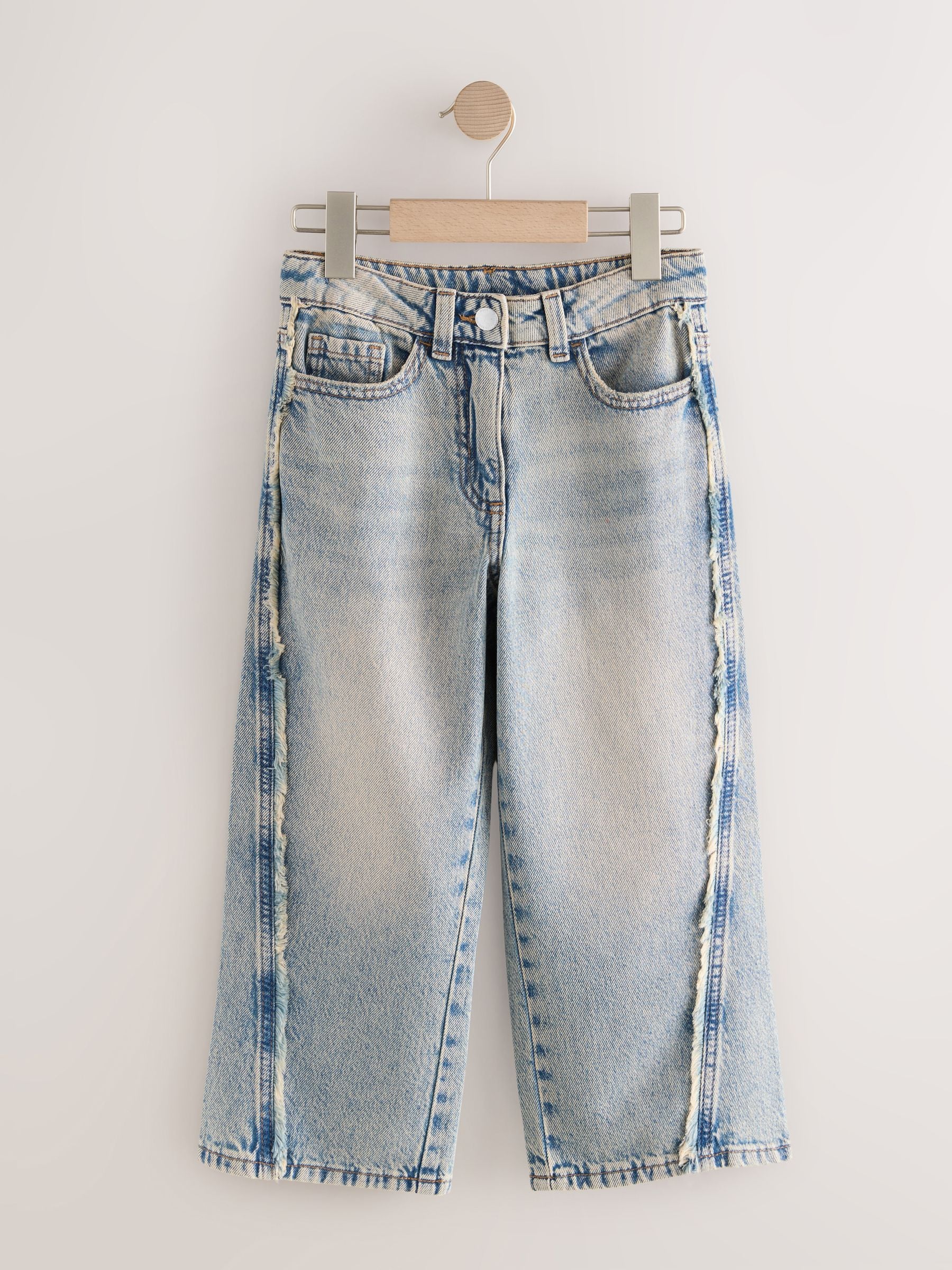 Denim - Fray Seam Jeans met wijde pijpen (3-16jr)