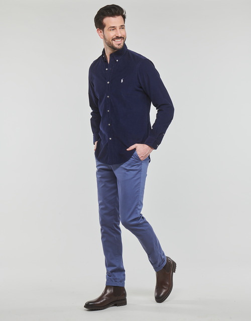 Polo Ralph Lauren - CHEMISE COUPE DROITE EN VELOURS COTELE Marino
