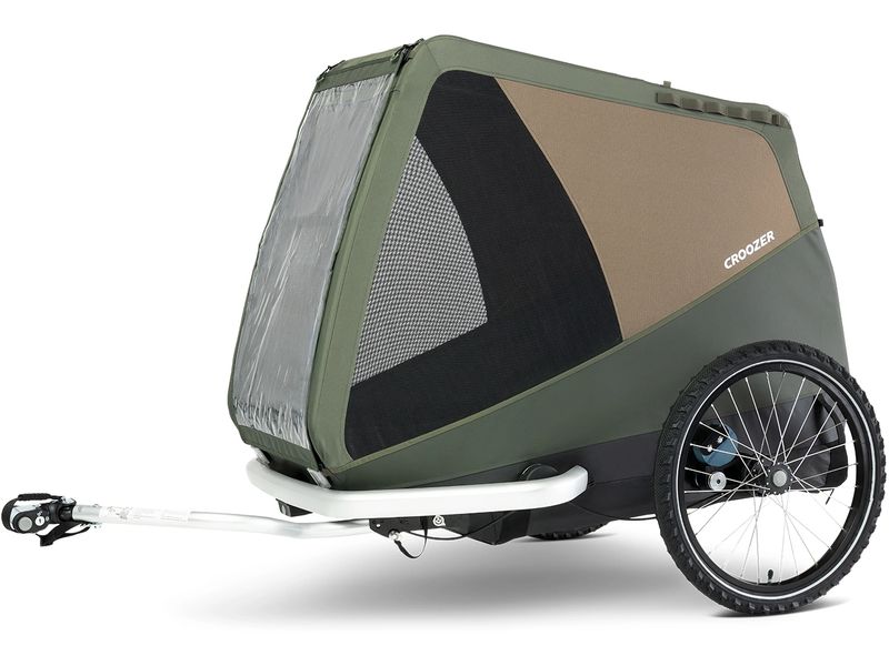 Croozer Veloanhänger Dog Tammo XXL, Moss Green Fahrradanhänger für den Transport