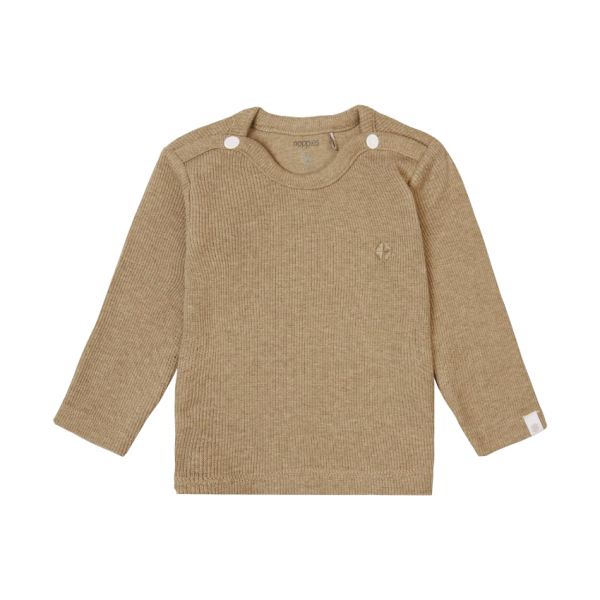Noppies Rib Natal T-shirt Lange Mouwen Oatmeal Mt. 44